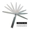Calibrador de folga de 75-300 mm calibre de espessura combinado calibrador de folga calibrador de folga 0,01-1 mm polegada métrica clipe folha de latão