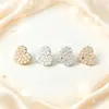 Botón con Perla y Strass en Forma de Corazón Cosido a Mano Botón de Perla de Puntos Corazón de Amor Botones con Puntos de Aceite Dorado Sensación de Alta Gama Accesorio de Alta Calidad