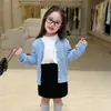 Maiyoyo Kids Novo Chegada Estilo Coreano Bebê Tricô Lindo Flor Trançado Cardigan Peça de Roupa