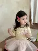 Conjunto de Camiseta de Manga Corta y Falda de Dibujos Animados para Niñas, Estilo Delgado de Verano, Ropa de Verano para Bebé, Ropa Infantil Estilo Coreano, Personalizado de Fábrica