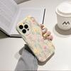 Amazon List Ins Funda de Teléfono con Flores para Apple 16Pm Cubierta Protectora iPhone15Pro Funda Transparente con Patrón de Olas