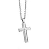 Fábrica de Origen Joyería de Nicho Collar Hecho a Mano Lujo Ligero Collar para Hombre Acero Inoxidable Cruz Giratoria Accesorios de Joyería