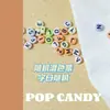 100 Contas Letra Macaron Material para Miçangas Material Doce Pop Acessórios para Pulseira Colar DIY