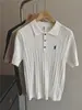 Camisa Polo de Punto de Verano para Hombre 2026, Manga Corta, Corte Ajustado, Diseño de Bordado a Rayas, Camiseta Casual de Negocios con Cuello de Solapa