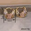 Pendientes Cao Shi Estilo Coreano Rosa del Bosque, Pendientes con Diseño Calado para Mujer, Joyería de Moda Florales Pastorales de Oriente Medio