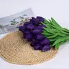 Flores Tulipán Artificiales de PU Mini Hidratantes Transfronterizos Flores Falsas Decoración del Hogar Adornos para Fotos Venta Directa de Fábrica
