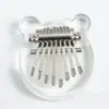 Mini piano de pulgar de 8 tonos de cristal pequeño lindo fácil de llevar mini colgante de celebridad de internet mini instrumento musical al por mayor