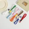 Llavero de cuerda para mochila, mosquetón tejido de nailon, cordón para bolsa, colgante de muñeca colorido, adorno de estrella, cuerda doble