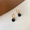 Pendientes Cuadrados de Corazón con Esmalte Rojo Sencillos y Elegantes 2026 Pendientes Versátiles de Lujo Ligero para Mujer