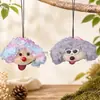 Nuevo kit de materiales DIY para perrito de corteza de campana de viento para aliviar el estrés, accesorios hechos a mano, dijes para bolsas, llaveros, colgantes al por mayor