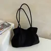Bolso de Terciopelo Gamuzado para Mujer 2026 Nuevo Estilo Tendencia Otoño Retro Milanés Bolso Tote para el Trabajo Bolso de Hombro de Gran Capacidad