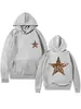 Sitio independiente de Amazon comercio exterior transfronterizo eBay en stock casual divertido estampado de leopardo estrella de cinco puntas sudadera con capucha para mujer