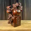 Ébano Madera Maciza Tallada Manzana Adornos Madera Maciza Alegría y Prosperidad Hogar Oficina Decoraciones Artesanías