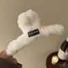 Pinza de Garra de Peluche para Mujer, Pinza Grande para el Cabello de Otoño e Invierno con un Toque de Lujo, Pinza de Tiburón Ins para Cabello Grueso, Pasador para Moño, Accesorio para el Cabello