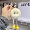 Lindo mapache conejo pelo mini bola de carbón coche llavero colgante fabricante al por mayor peluche mochila decoración regalo