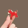 Broche de Pony del Zodiaco Rojo para el Año de Nacimiento, Pin de Moda Femenino de Alta Gama, Broche Creativo, Accesorio para Ropa