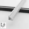Canaleta de luz empotrada sin marco con borde iluminado a 45 grados, perfil de aluminio para gabinete 1010, ranura para tira de luz lateral, tira de luz para gabinete de vino
