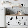 ZY288 nuevo gato de dibujos animados negro transfronterizo jardín de infancia diy pegatinas de interruptor pegatinas de pared removibles pintura