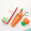 Juego de Vajilla de Zanahoria Listo para Usar del Fabricante, Cuchara y Tenedor de Acero Inoxidable de Grado Alimenticio, Vajilla para Niños, Cuchara y Tenedor para Comida de Bebé al por Mayor