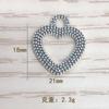 Acessórios de joias de liga botão conector corrente de extensão de pulseira diy vintage prata Xizang Cuban pingente pingente