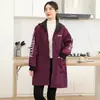 Nuevo Estilo Abrigo de Trabajo Impermeable y a Prueba de Aceite para Mujer, Ropa de Abrigo con Forro de Polar para el Trabajo, Cocina y Tareas Domésticas, Delantal