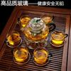 Juego de 6 tazas de té de vidrio con asa, taza de té Kung Fu, resistente al calor, gruesa, para uso doméstico, transparente, pequeña, producto nuevo.