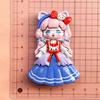 Vestido de princesa de bola de dibujos animados grande niña hecho a mano diy pegamento crema funda de teléfono joyería resina accesorios paquete de material