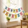Suministro exclusivo transfronterizo: Banderín de Pascua de Fieltro, Guirnalda de Globos de Colores Macarrón de Feliz Pascua, Decoración para Chimenea