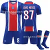 Nuevo conjunto de ropa deportiva de fútbol temporada 2627, incluyendo una camiseta de fútbol 10 Dembele, camiseta de local roja y azul del Paris 2627