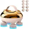 Massageador Multifuncional da Coluna Cervical, Dispositivo Recarregável de Massagem na Cabeça, Massageador Inteligente de Couro Cabeludo Polvo