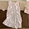 Chaleco de Verano sin Mangas con Almohadillas en el Pecho, Pijama para Casa, Chifón con Aberturas, Estilo Dulce, Color Sólido, Camisón de Longitud Media