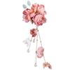 Accesorios para el cabello con flores de seda para ropa Han, horquilla de presión trasera, tocado de estilo antiguo, borla larga, clip lateral, accesorios de canción, tocado vintage, clip de flor