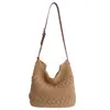 Bolso Tejido de Gran Capacidad para Mujer, Nuevo Diseño de Nicho Verano 2026, Bolso Cruzado de un Solo Hombro, Bolso para Vacaciones en la Playa