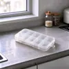 Caja de Almacenamiento de Plástico Transparente de 10 Compartimentos Fijos, Caja Organizadora de Herramientas de Hardware Multicompartimentos Anti-Cuerda, Caja Rectangular de PP para Piezas de Repuesto