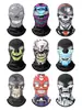 Máscara de Invierno para Motocicleta Role-Playing Estampado Digital Calavera con Capucha Térmica Doble Agujero Cubrecabezas
