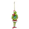 Nova decoração de Natal de monstro verde 2D2026 transfronteiriça ornamento de acrílico pingente de árvore de Natal de desenho animado