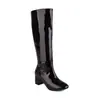 Botas de mujer estilo europeo y americano, tacón grueso simple, botas de mujer de caña alta talla grande, comercio exterior transfronterizo C52-1