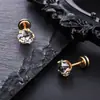 Brincos de Titânio com Zircônia de Cinco Garras, Novo Estilo Transfronteiriço para Homens, Brincos Versáteis para Mulheres, Joias de Luxo Leve e de Alta Qualidade