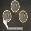 Espejo de Baño Inteligente con Luces LED, Marco de Aleación de Aluminio Ovalado, Antivaho de Alta Definición, Espejo con Sensor Bluetooth