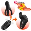 S07 Anillo de Bloqueo de Semen con Orejas de Conejo Combinadas Anillo de Bloqueo Doble de Semen Anillo Complejo de Bloqueo del Prepucio Juguete Sexual para Adultos Ozom Transfronterizo