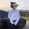 Camiseta Branca de Manga Longa para Mulheres, Nova para Primavera, Outono e Inverno, Camiseta Básica 100% Algodão, Top Interno de Cor Lisa, Solto e Simples