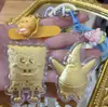 Lingote de Oro Puro 999 Dios de la Riqueza Gato de la Suerte Hello Kitty Gato Cadena de Teléfono Dorada Llavero Colgante para Bolso