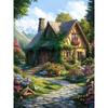 Amazon Cross-Border DIY Pintura com Diamantes Cenário de Paisagem Pátio 5D Diamante Completo Personalizado Decoração de Sala de Estar Pintura Fabricante Atacado