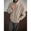 En stock: Nueva chaqueta de otoño 2026 para hombre, de corte holgado de alta gama con un diseño único, chaqueta de motorista de cuero PU tie-dye deconstruida
