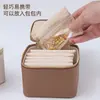 Caja de almacenamiento de joyería portátil de gran capacidad para collares, pulseras y accesorios dorados, estuche de joyería exquisito de alta gama