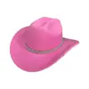 Nuevo Sombrero de Vaquero Transpirable con Borde Enrollado, Moda Hueca, Estrella de Pedrería, Sombrero de Vaquero para Fiesta de Carnaval