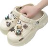 Moda Urso Copo Jardim Sapatos Fivela Decorativa Novos Sapatos de PVC Flor 2024