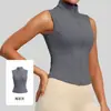 Juyitang Nueva Chaqueta Deportiva de Manga Corta para Yoga de Primavera y Verano, Ajustada, Transpirable, con Cuello Alto