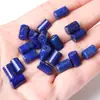 Cuentas Cilíndricas de Lapislázuli Afgano Natural al por Mayor con Agujeros para Pulseras y Accesorios de Joyería DIY, con Tonos Variables Dorados y Blancos