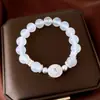 Pulsera ovalada con ágata, perla y circonita, de lujo ligero con un toque de alta gama, fresca y elegante, joyería estilosa y a la moda
